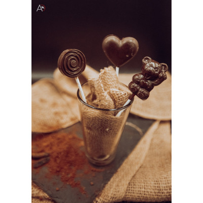 Sucette chocolat noir