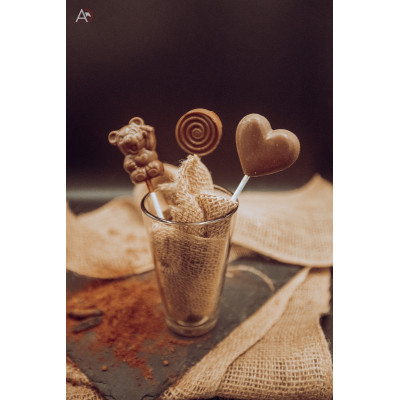 Sucette chocolat au lait