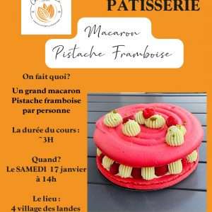 Cours Macaron pistache framboise