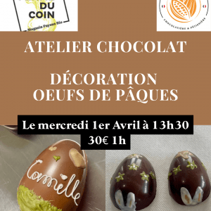 Atelier chocolaterie 1er avril