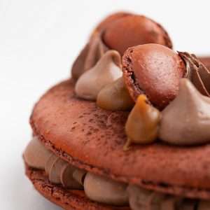 Macaron chocolat caramel